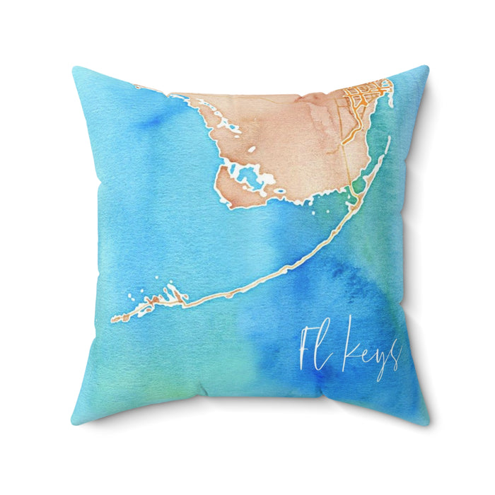 FL Keys Watercolor Pillow