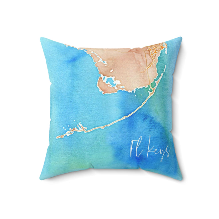 FL Keys Watercolor Pillow