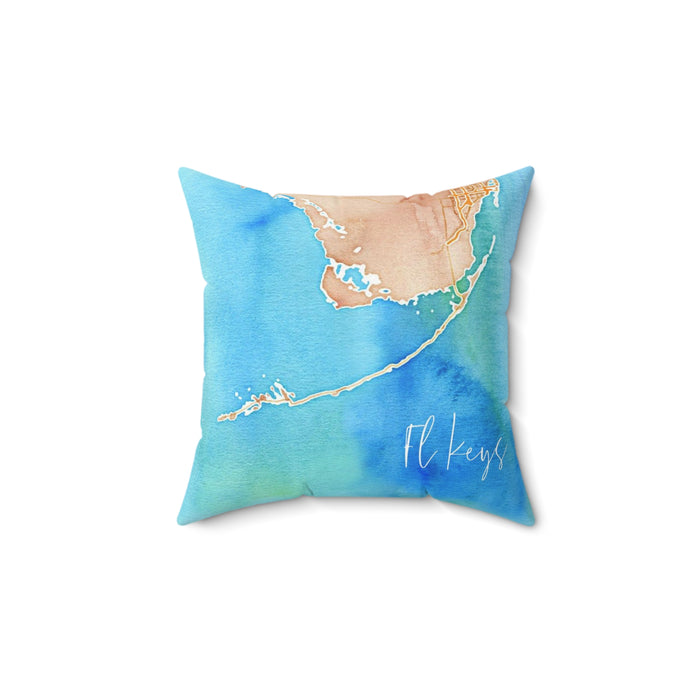 FL Keys Watercolor Pillow