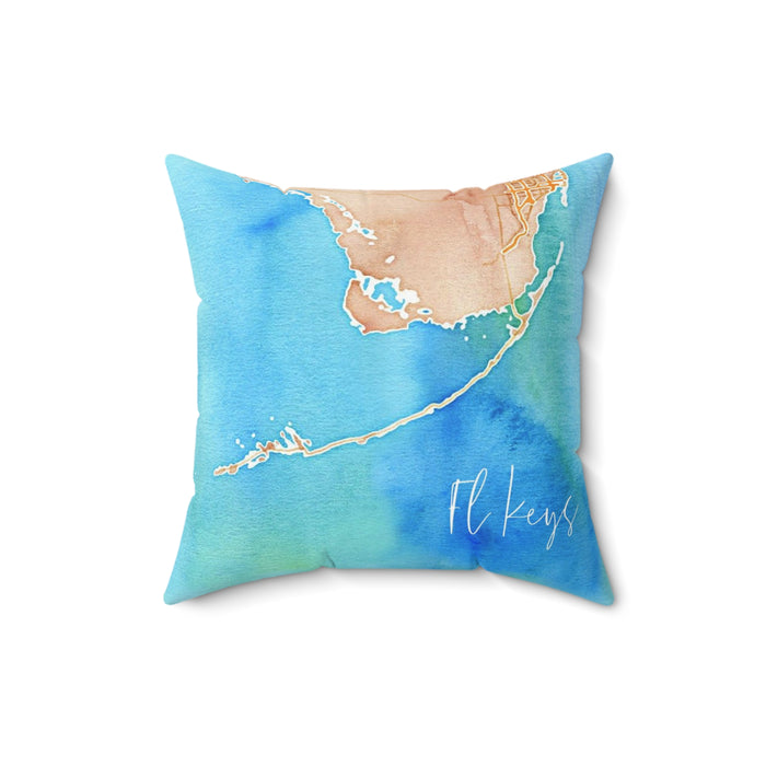 FL Keys Watercolor Pillow