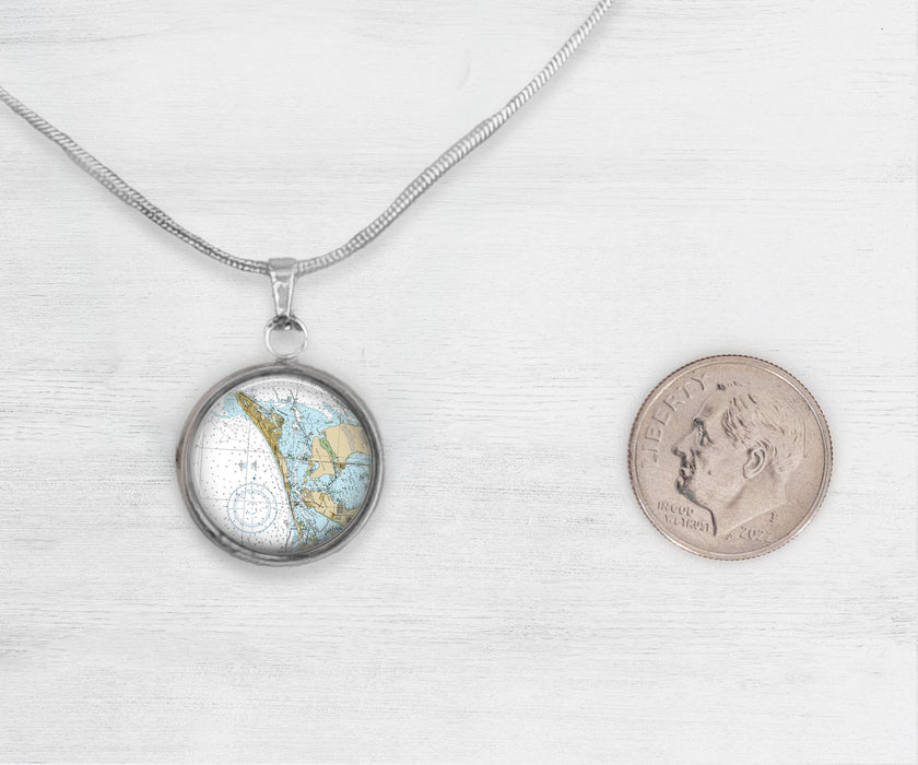 Anna Maria Island Nautical Large Circle Necklace