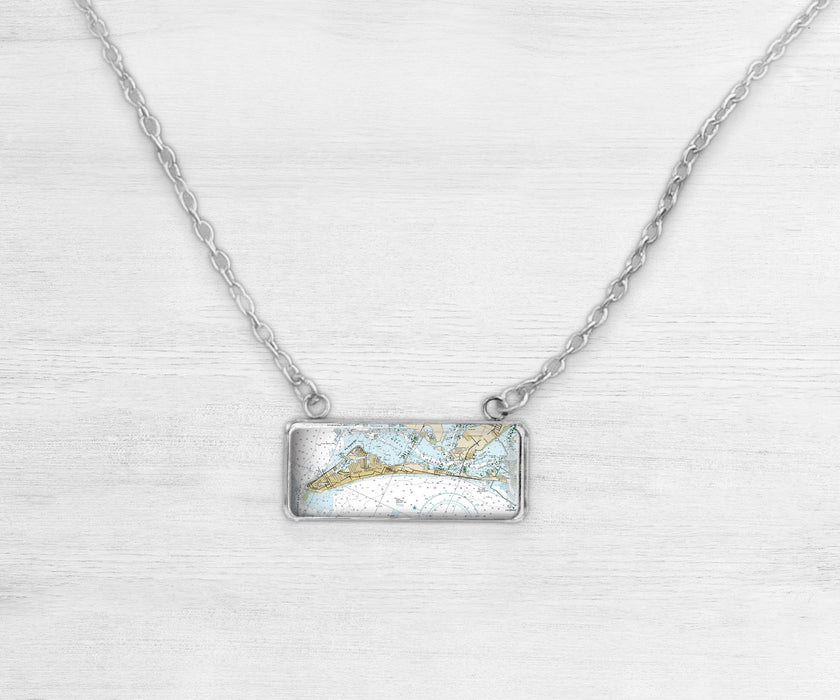 Anna Maria Island Nautical Rectangle Necklace