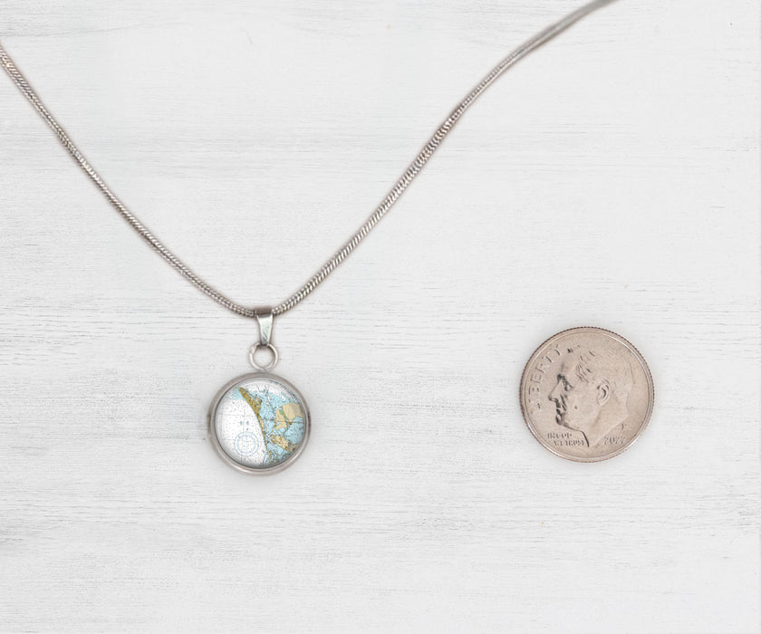 Anna Maria Island Nautical Small Circle Necklace