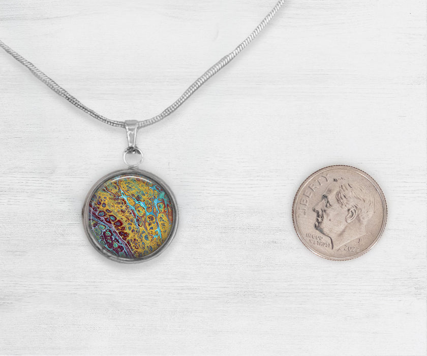 Amber Waves Large Circle Necklace | Beach Jewelry