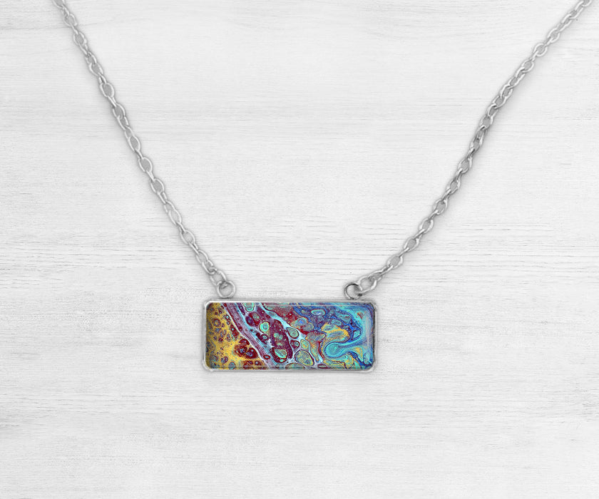 Amber Waves Rectangle Necklace | Handmade Beach Jewelry