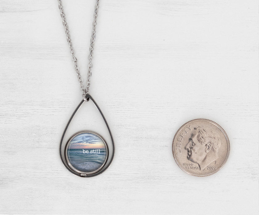 Be Still Teardrop Necklace | Beach Jewelry | Handmade
