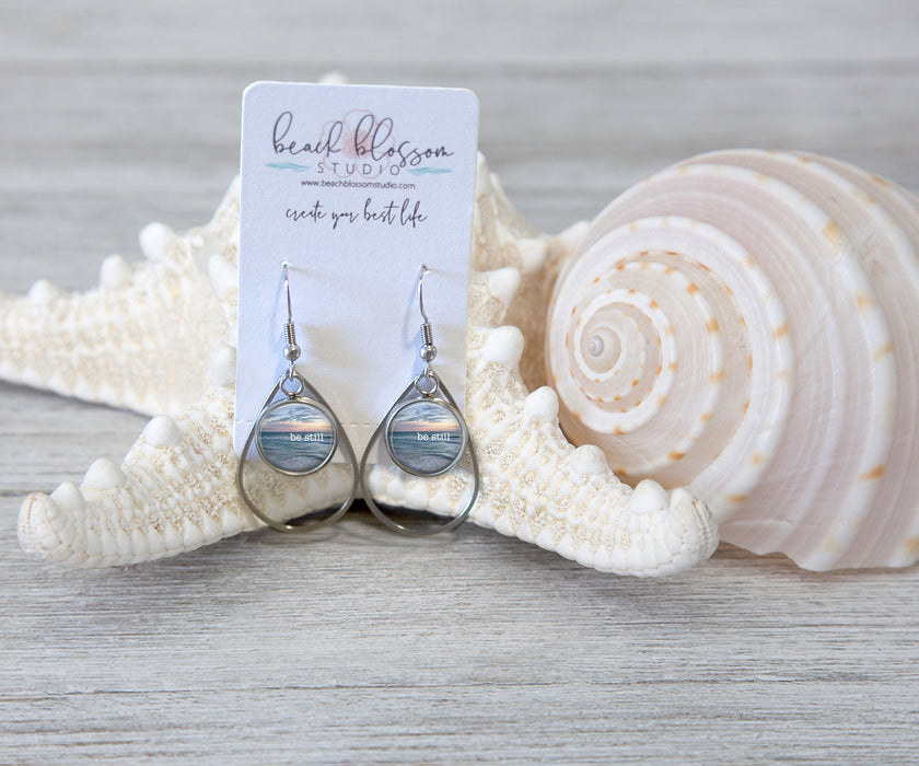 Be Still Teardrop Earrings | Handmade Earrings | Beach Jewelry