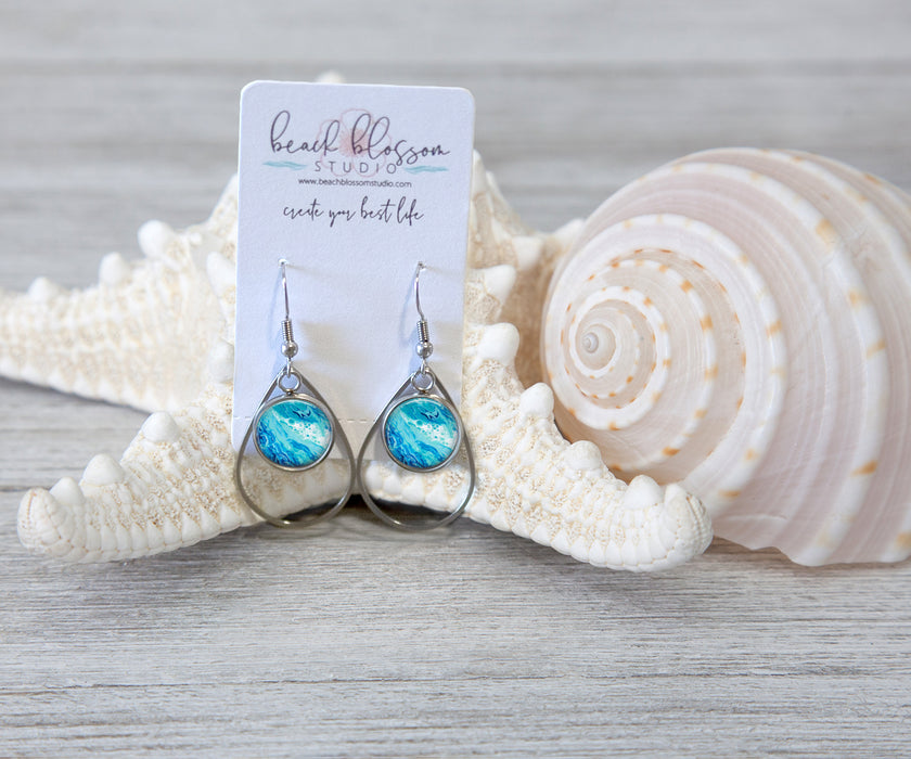 Coastal Breeze Teardrop Earrings | Handmade Beach Earrings