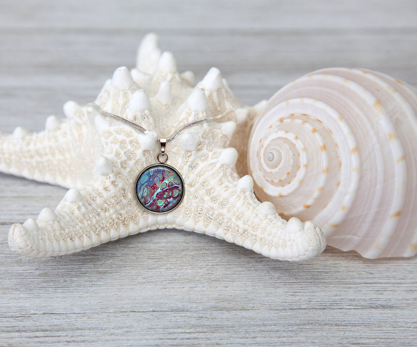 Coral Reef Large Circle Necklace | Beach Jewelry | Handmade