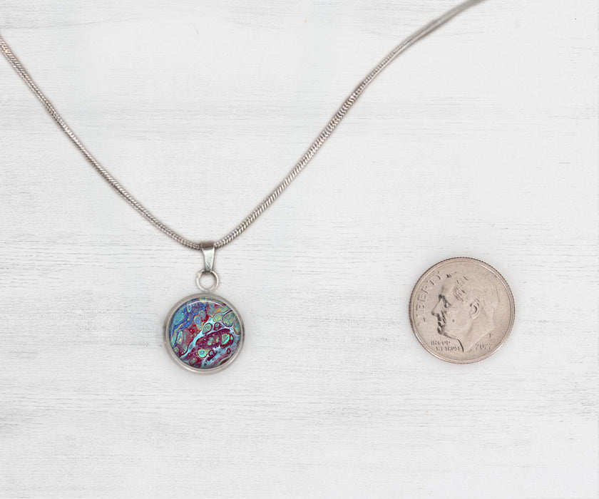 Coral Reef Small Circle Necklace | Beach Jewelry | Handmade