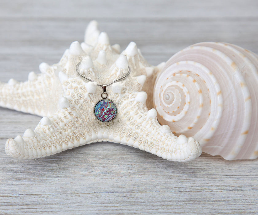Coral Reef Small Circle Necklace | Beach Jewelry | Handmade