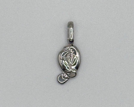 Stainless steel double manatee charm