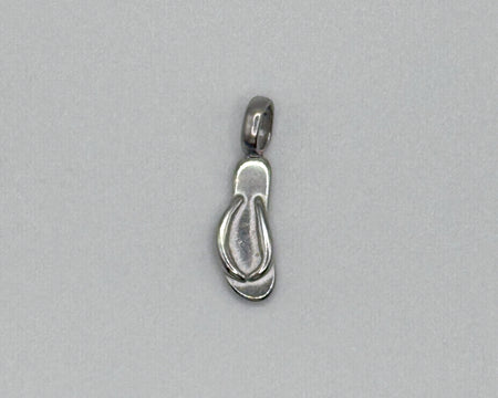 Stainless steel flip flop charm