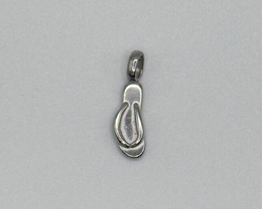 Stainless steel flip flop charm