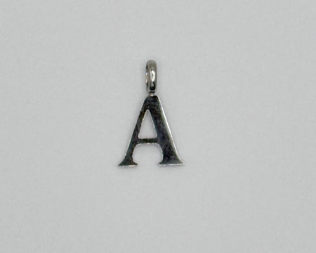 Stainless steel large letter initial charm