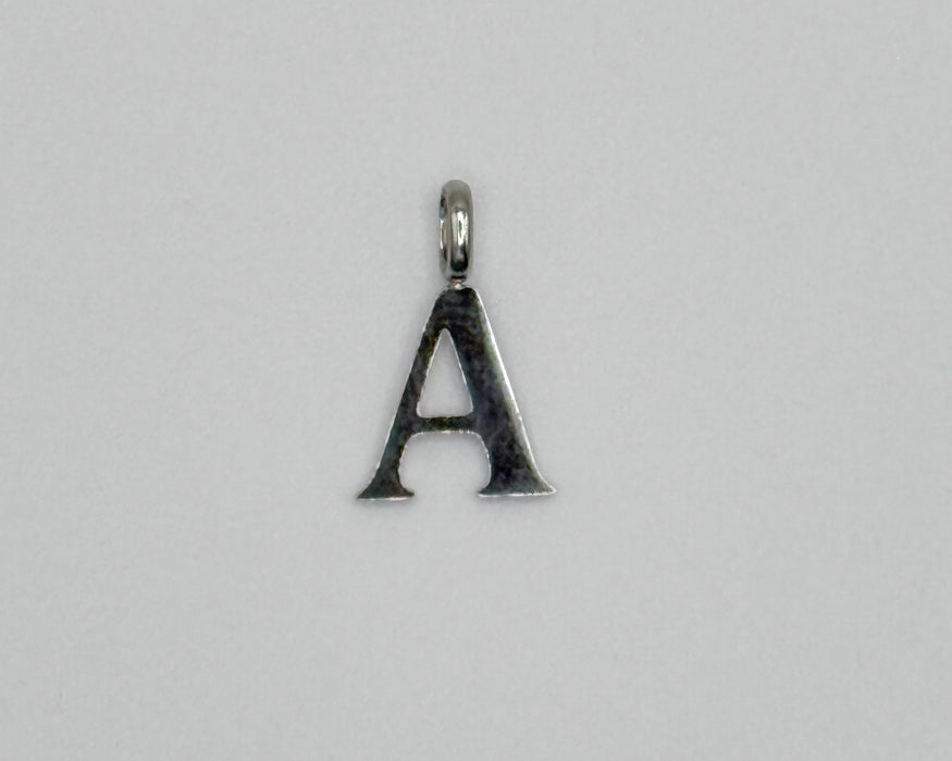 Stainless steel large letter initial charm