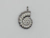Stainless steel large nautilus shell charm
