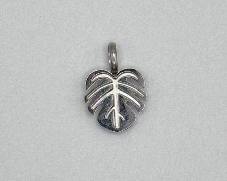 Stainless steel leaf charm