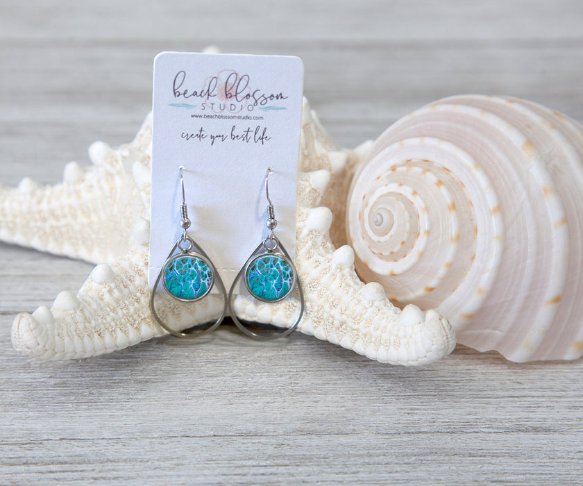 Making a Splash Teardrop Dangle Earrings | Handmade Earrings | Beach Jewelry