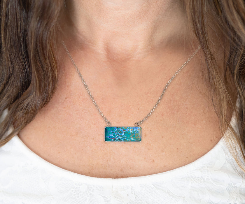 Making a Splash Rectangle Necklace | Beach jewelry