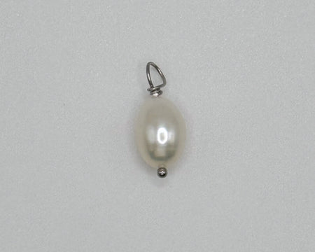 Stainless steel pearl charm