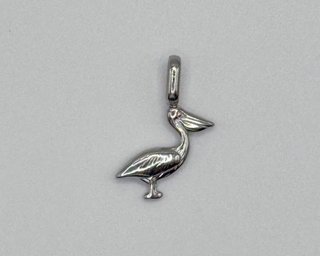 Stainless steel pelican charm