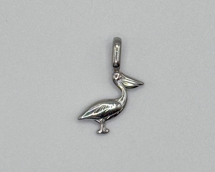 Stainless steel pelican charm