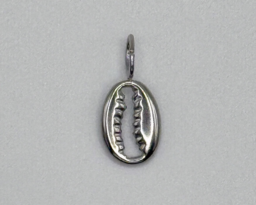 Stainless steel pooka cowrie shell charm