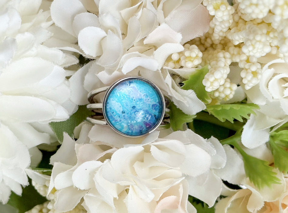 Sunset Beach Sterling Circle Ring
