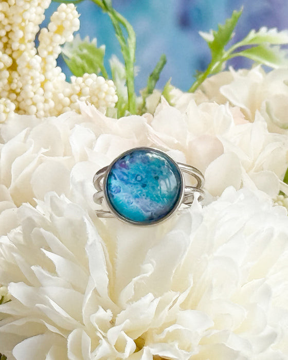 Sunset Beach Sterling Circle Ring