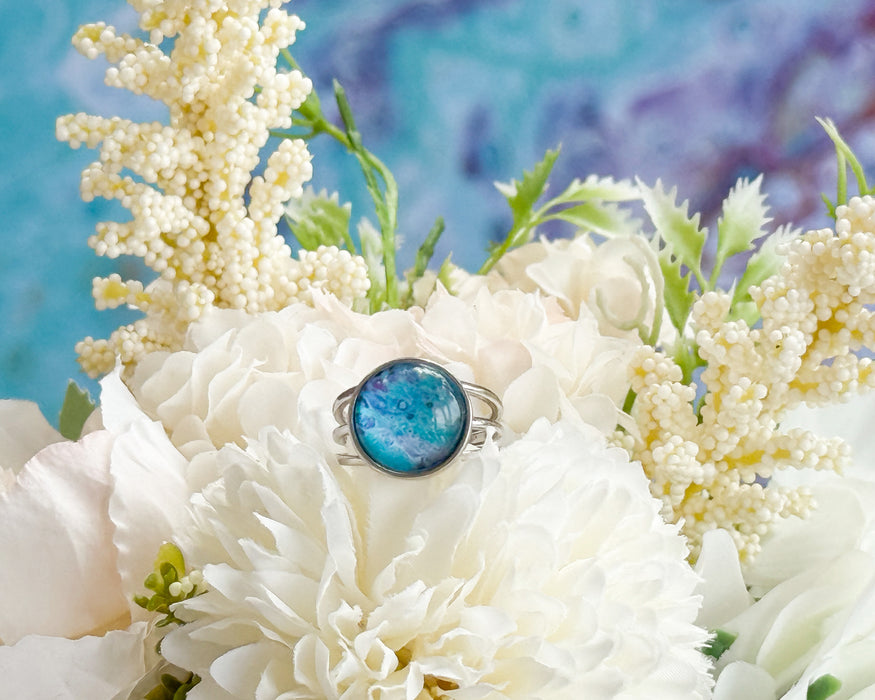 Sunset Beach Sterling Circle Ring