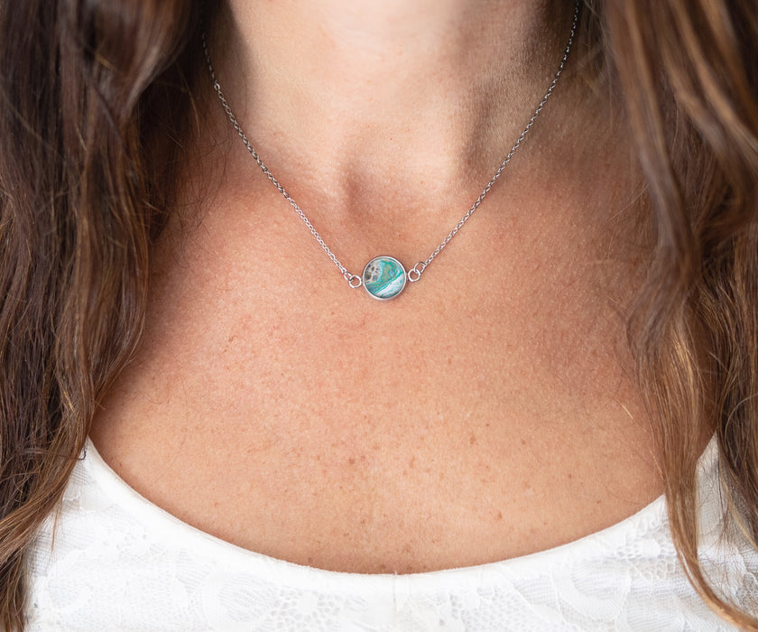 Surfside Small Circle Necklace | Beach Jewelry