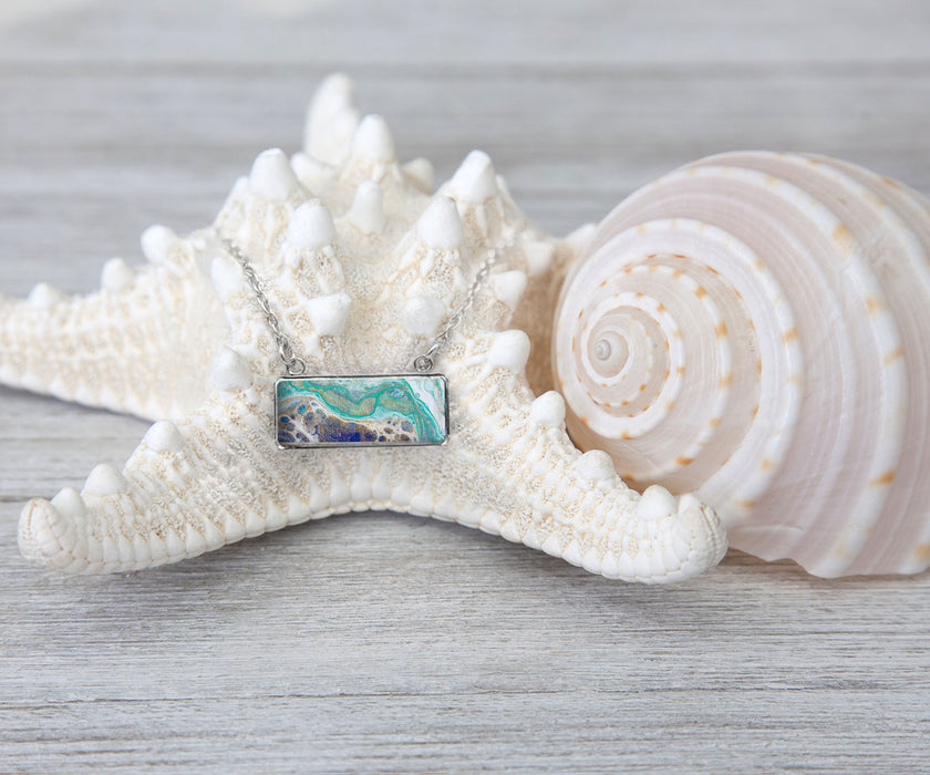 Surfside Rectangle Necklace | Beach jewelry
