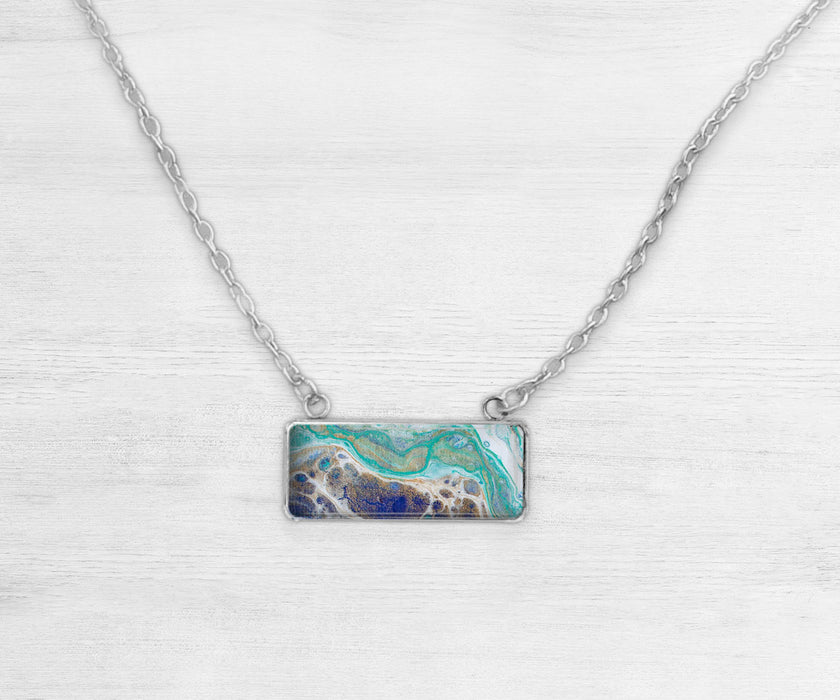 Surfside Rectangle Necklace | Beach jewelry