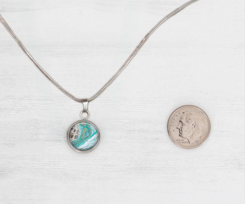 Surfside Small Circle Necklace | Beach Jewelry