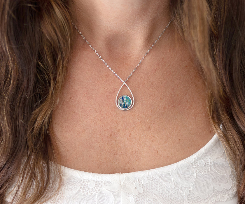 Sapphire Shores Teardrop Necklace | Beach Jewelry | Handmade