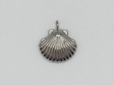Stainless steel scallop shell charm
