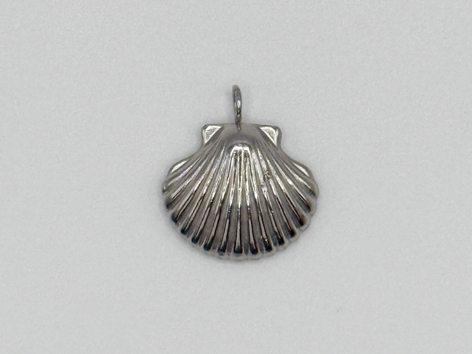 Stainless steel scallop shell charm