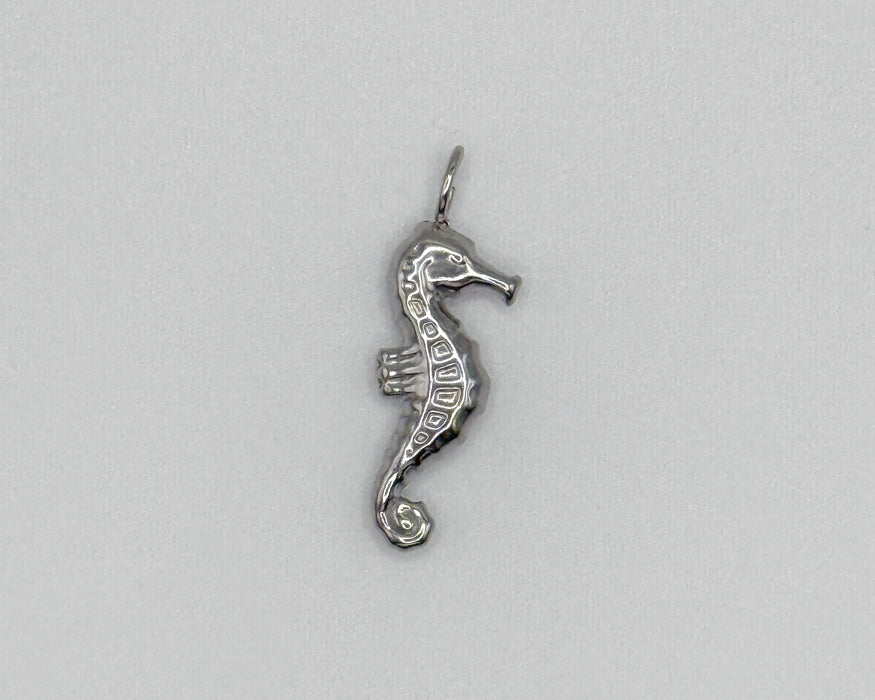 Stainless steel seahorse charm