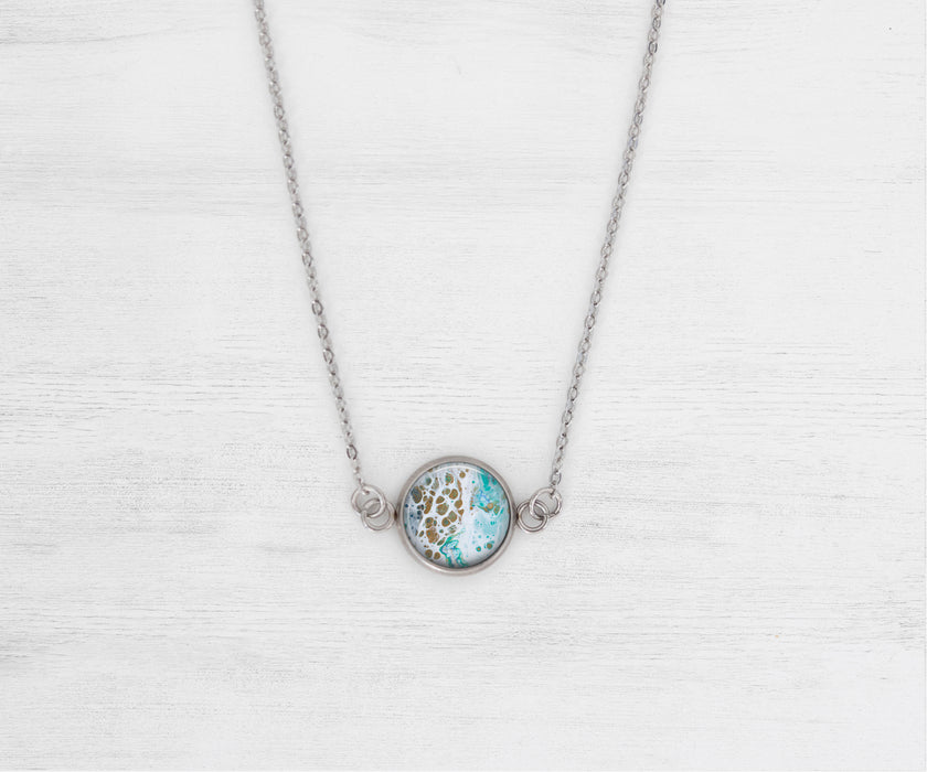 Turtle Bay Small Circle Necklace | Beach Jewelry | Handmade