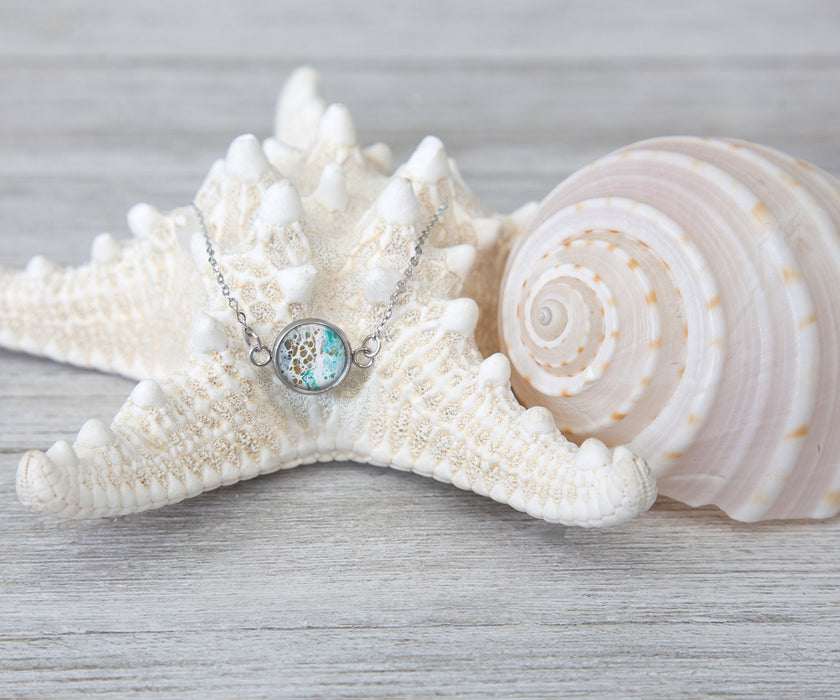 Turtle Bay Small Circle Necklace | Beach Jewelry | Handmade