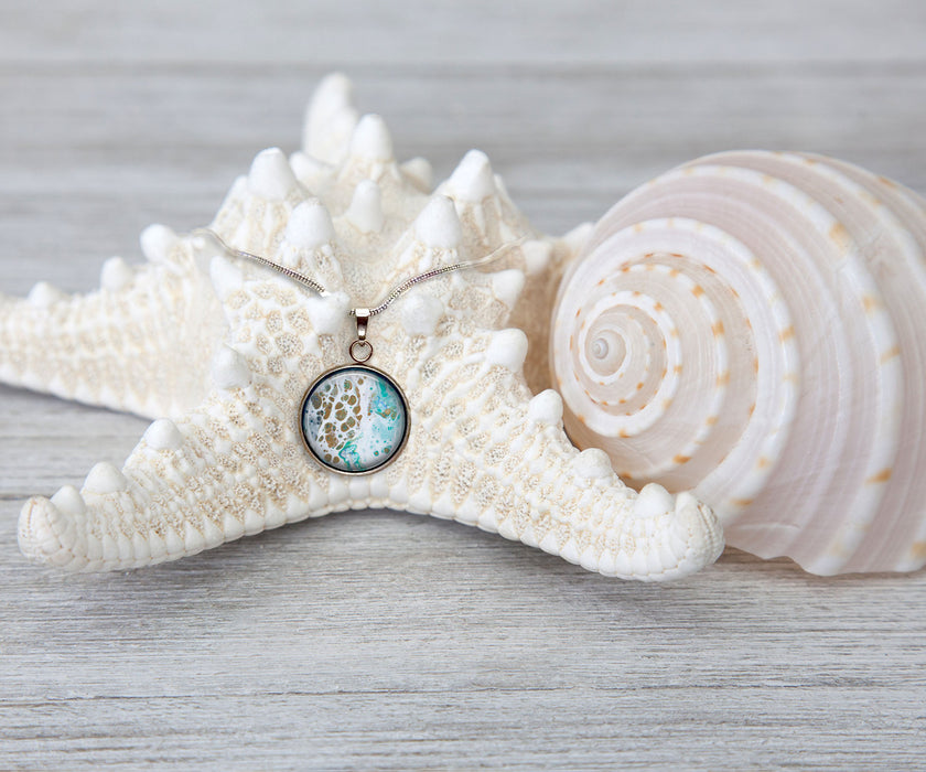 Turtle Bay Large Circle Necklace | Beach Jewelry | Handmade