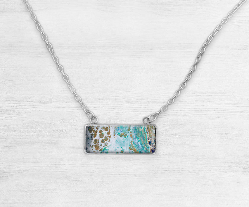 Turtle Bay Rectangle Necklace | Handmade Beach Jewelry