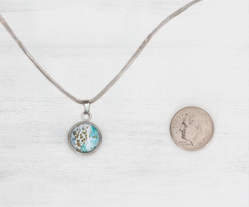 Turtle Bay Small Circle Necklace | Beach Jewelry | Handmade