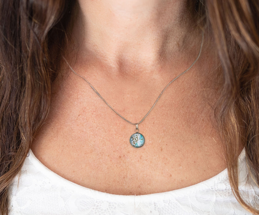 Turtle Bay Small Circle Necklace | Beach Jewelry | Handmade
