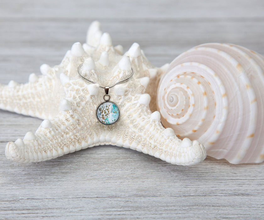 Turtle Bay Small Circle Necklace | Beach Jewelry | Handmade