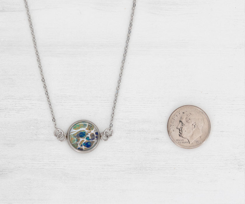 Tidal Treasures Small Circle Necklace | Beach Jewelry