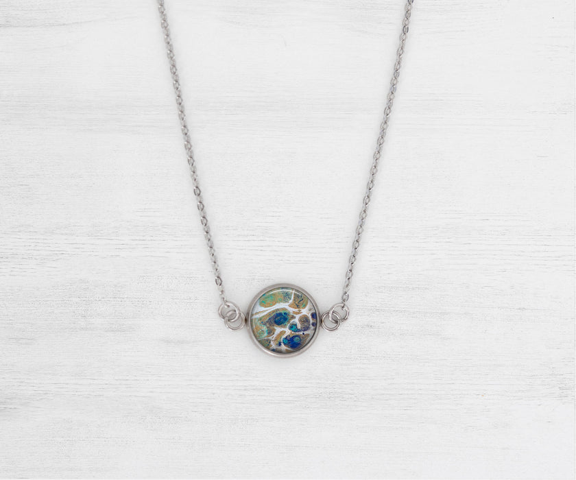 Tidal Treasures Small Circle Necklace | Beach Jewelry