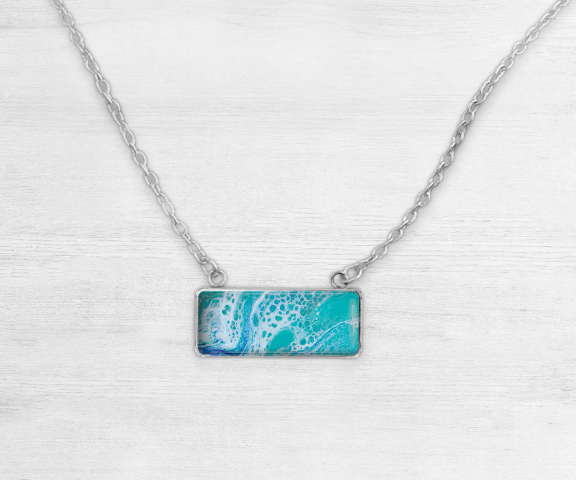 Tranquil Waters Rectangle Necklace | Beach jewelry | Handmade (Copy)
