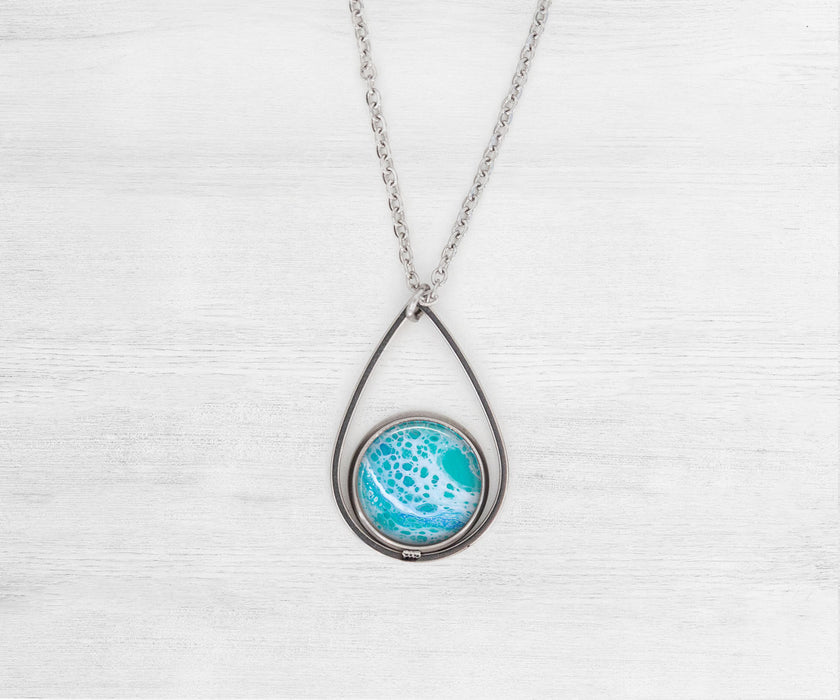 Tranquil Waters Teardrop Necklace